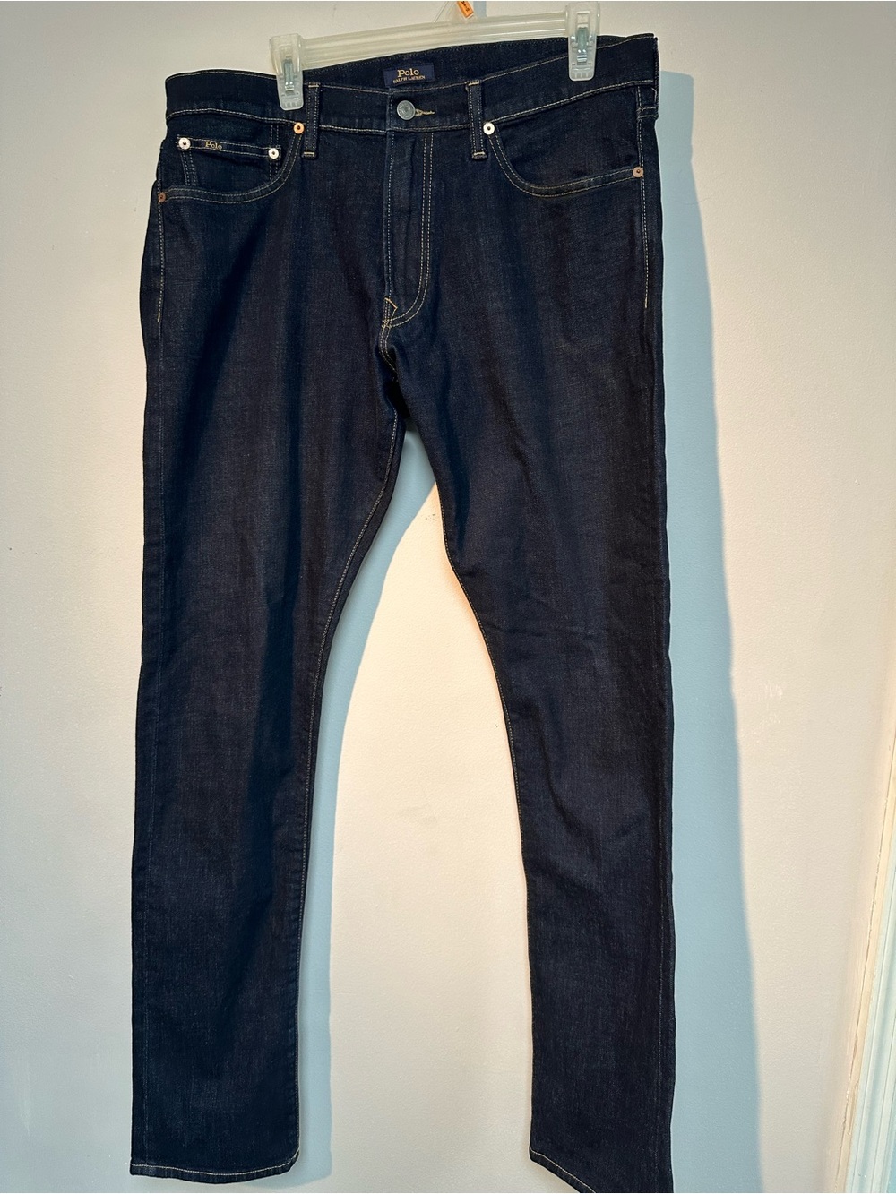 Ralph Lauren Men's Slim Straight Dark Indigo Jeans 34 X 34 NWOT